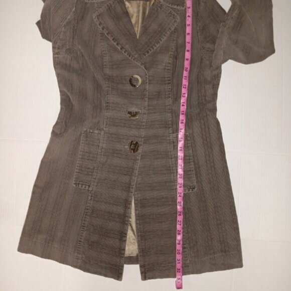 J.JILL  LIGHT WEIGHT CORDUROY TRENCH COAT - Picture 4 of 14